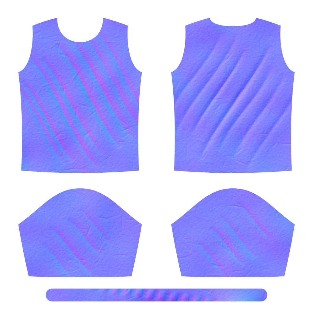 Tangent-space normal map of a T-shirt pattern